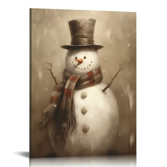 JEUXUS Santa Claus Reindeer with Sleigh Poster Canvas Print Christmas Tree Pictures Christmas Winter Wall Decor Gallery Christmas Wall Art Home Decor