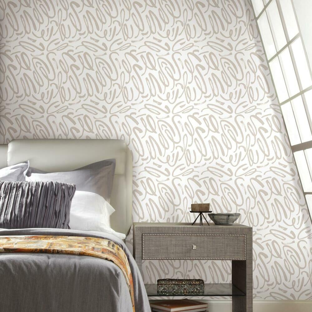 Curly Strokes Peel and Stick Wallpaper