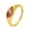Gold Champagne Stone, variant on Women's Stainless Steel Trendy Eyes' Cut Gemstone Wedding Ring Multicolor Crystal Glass Engagement Bands Gold Green Stone Size 8