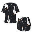 thumbnail image 6 of Rocae Fashionable Goose for Two Piece Sleepwear Pajamas Sets for Women Soft Short-Sleeved Pjs with Lounge Shorts XX-Large, 6 of 9