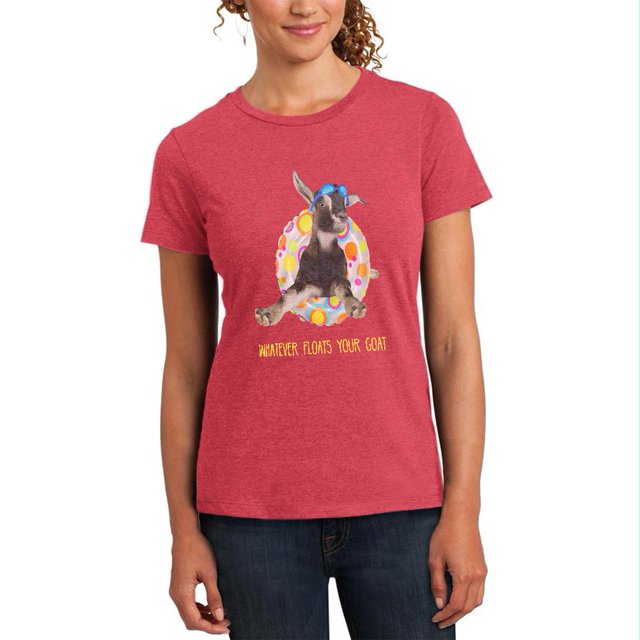 Whatever Floats your Goat Boat Womens Soft Heather T Shirt
