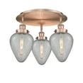 thumbnail image 2 of Innovations Lighting  Geneseo - 3 Light 18" Flush Mount Antique Copper, 2 of 5