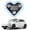 Blue-1 Pcs, variant on Heart-Shaped LED Neon Light | Solar and USB Rechargeable | 1 Pack Blue Car Interior Lights with Suction Cups | 40 High-brightness LEDs Car Ambient Light, 5 Modes