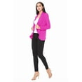 thumbnail image 5 of Women's Elegant Solid Stretch Open Front Long Sleeve Blazer Jacket, 5 of 5