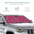 thumbnail image 3 of Kdxio Pink Butterfly Print Windshield Sun Shade, Foldable Sun Blocker for Car,Truck,SUV Automotive Interior Sun Protection,Reflective Shade for Front Windshield(Small), 3 of 7