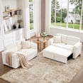 thumbnail image 5 of Bonzy Home Modular Corduroy Sectional Sofa with Pull Out Sleeper, Convertible L-Shaped Couch, Free Combination Upholstered Sofa Bed for Living Room, 5 of 11