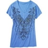 Evolution by Just My Size - Women's Plus V-Neck Nailheads Tee