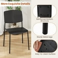 thumbnail image 4 of Gymax Dining Chair Set of 2 w/Ergonomic Backrest & Wide Seat Stackable Kitchen Chairs Black, 4 of 7