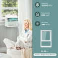 Auseo 8000 BTU Window Air Conditioner Cools 550 sq.ft. 6 Modes