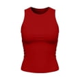 thumbnail image 7 of Mittory Womens Cotton High Neck Tank Tops Fitted Basic Sleeveless Shirts Summer Casual Outfits, 7 of 7