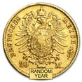 thumbnail image 2 of 1872-1878 Germany Gold 20 Marks Bavaria Ludwig II Avg Circ, 2 of 2