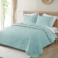 thumbnail image 2 of Exclusivo Mezcla Queen Quilt Bedding Set, Lightweight Soft Bedspreads Coverlets with 2 Pillow Shams, Modern Aqua Blue Quilts Queen Full Size for All Seasons, 2 of 6
