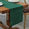thumbnail image 1 of GHSDFBB Velvet Table Runner Rustic Style,Linen Farmhouse Table Runner for Dining Room Kitchen Party Dresser Décor,14x70 Inches,Dark Green, 1 of 7