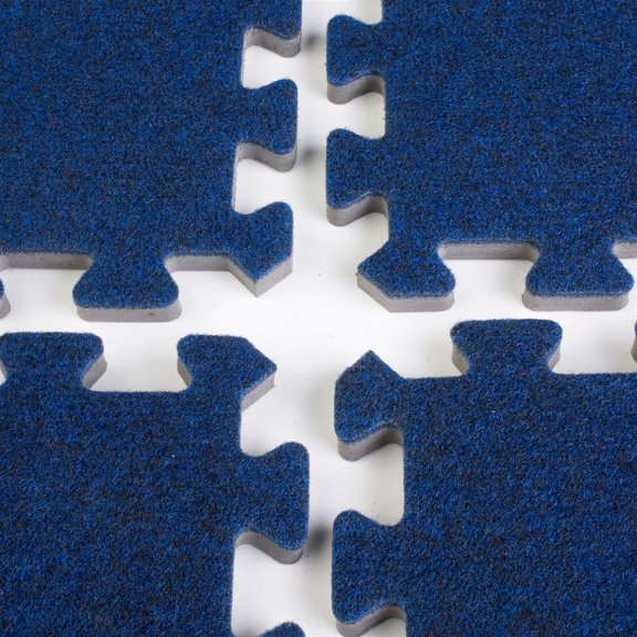 Trade Show Flooring, Navy Blue Carpeted Foam Core, 10ft x 10ft, Portable (TS10NBLEC)