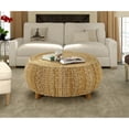 thumbnail image 4 of Gallerie Decor Bali Breeze Low Round Transitional Wood Accent Table in Natural, 4 of 5