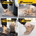thumbnail image 5 of Steel Toe Shoes for Men Comfortable Work Safety Shoes Lightweight Steel Toe Sneakers for Men Puncture Proof Indestructible Mens Work Shoes Sneakers, 5 of 7