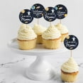 thumbnail image 2 of Koyal Wholesale 2" Birthday Outer Space Cupcake Toppers DIY, Rocket Galaxy Astronaut Theme for Kids Party Decor, 20-Pk, 2 of 5
