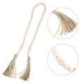 thumbnail image 2 of OFFIGAM Ivory Wooden Beads Garland with Tassels, Rustic Farmhouse Style Wall Hanging, Home Decor, 2 of 10