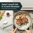 thumbnail image 3 of Hybrid Ceramic Nonstick Fry Pan Set 2 Piece, 9.5 & 11 Inch, Tri-Ply Stainless Steel & Aluminum, All Cooktops, 3 of 8