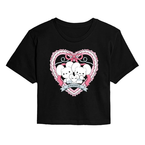 Pokémon - Maushold Coquette - Juniors Cropped Graphic T-Shirt