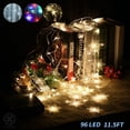 thumbnail image 3 of OUSITAID Christmas 96LEDs Snowflake Fairy String Curtain Window Light LED Starry Christmas String Lights for Holidays Wedding Party Decor (Warm Light)（Buy 2 Get 1 Free）, 3 of 9