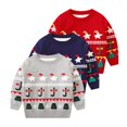 thumbnail image 3 of BULLPIANO Toddler Boy Girl Ugly Christmas Sweaters Crewneck Long Sleeve Pullover Winter Warm Xmas Pullover Jumper, 3 of 3