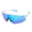 Diamant™ Blue lenses, Bright white frame, VLT: 13%, Gray tint, variant on AKSEL Polarized Mirror Sports Sunglasses - Hiking, Cycling, Fishing, Surfing