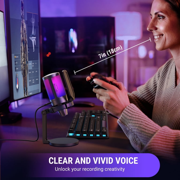 FIFINE A6NEO Gaming Microphone, USB Condenser with RGB photo 8