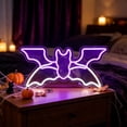 thumbnail image 5 of sruoe Halloween Bat Neon Sign, Acrylic Wall Light, Halloween Ambient Decor, Halloween Lighting Ornament for Bedroom Window Party Wall, 5 of 8