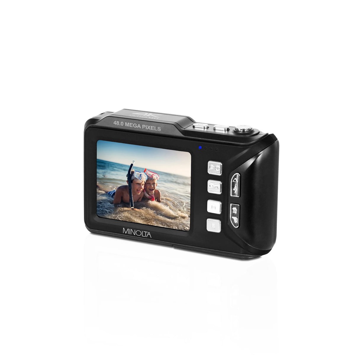 Konica Minolta MN60WP 48MP Waterproof Dual Screen Digital Camera, Black