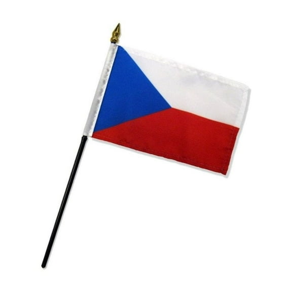 Czech Republic 4x6in Stick Flag