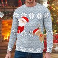 thumbnail image 2 of EHQJNJ Chandails en Molleton à Col Rond pour Hommes avec Poche Mode Automne et Hiver Décontracté Imprimé de Noël Sweat à Capuche à Manches Longues Chandails en Molleton Graphiques pour Hommes, 2 of 4
