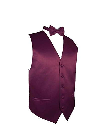 New Men's Formal Tuxedo Vest Waistcoat Pre-tied Necktie solid red wedding 