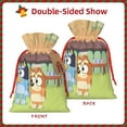 thumbnail image 2 of Saiise Bluey Print Christmas Drawstring Bags Xmas Bags Linen Treat Bags for Christmas Party Favor, 2 of 8
