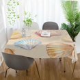 thumbnail image 3 of Yayeee Tablecloths 54" x 54" Rectangle Wrinkle Resistant Party Table Cover, Watercolor Seashell, 3 of 8