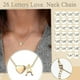 thumbnail image 2 of Collar con inicial de 26 letras Yashi Forma de corazón joyería para mujer, 2 of 5