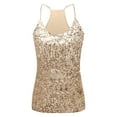 thumbnail image 3 of TYGHBN Women’s Sequin Tops Glitter Party Strappy Tank Top Base Shirt 3d Print Tops for Women Birthday Top Women Athletic Tops Set Beaded V Neck Top Wardrobe Top All Bodysuit Women Fitted Shirt All, 3 of 3