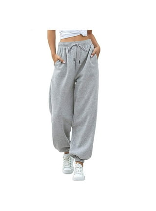 Women's Casual Sweatpants Loose Joggers Pants,Gray,XL 