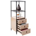 thumbnail image 4 of Costway Steel Frame Storage Tower Floor Cabinet Unit Freestanding Bath 3 Drawers Shelf, 4 of 9