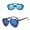 Black blue, variant on Trendy Resin Lens Sunglasses with Plastic Frame for Men and Women - Fashionable Left Bank Style Eye Protection