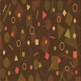 thumbnail image 1 of Ahgly Company Machine Washable Indoor Square Transitional Mahogany Brown Area Rugs, 6' Square, 1 of 7