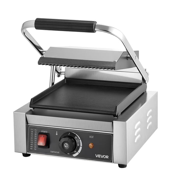 1800W  Panini Grill - Sandwich Press with Temperature Control,8.8x9 inch for Burgers Steak