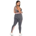 thumbnail image 4 of White Mark Women's Plus Size Cut Out Back Mesh Sports Bra & Leggings Activewear Set, 4 of 5