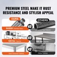 thumbnail image 3 of CAFORKP 12x48" Double Deck Overshelf - Height Adjustable Stainless Steel Work Table, 3 of 7