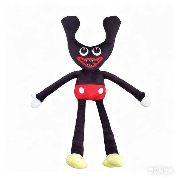 Poppy Playtime Huggy Wuggy x Mickey Mouse Edition Plush Toy, 15.7" Soft Stuffed Figure, Collectible Character Gift for Fans