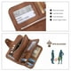 thumbnail image 4 of Billetera CLUCI de piel para mujer con bloqueo RFID, triple pliegue, marrón, 4 of 7
