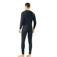 thumbnail image 4 of Hogleaql 2 Sets Men's Thermal Underwear Set Underwear Base Layer Cre Wneck Long Sleeve Tops & Bottom Set Pjs Soft Fashion Cotton Sleepwear Navy L, 4 of 4