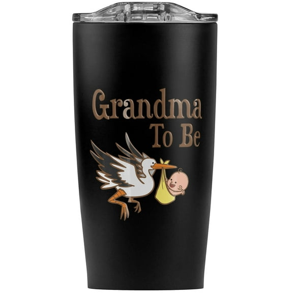 Grandma To Be Stork Baby Grandmother Stainless Steel 20 oz Travel Tumbler, Vacuum Insulated & Double Wall with Leakproof Sliding Lid | Great for Coffee/Hot Drinks and Cold Beverages