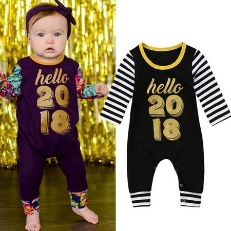 

Fashion Newborn Baby Girl Boy Romper Striped Flower Jumpsuit Bodysuit Outfits Clothes