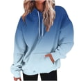 thumbnail image 2 of HAPIMO Savings Hoodie Sweatshirt for Women Pocket Drawstring Pullover Tops Solid Color Long Sleeve Relaxed Fit Womens Sweatshirt Teen Girls Clothes Blue XXL, 2 of 6